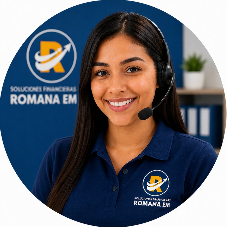 Agente de Soluciones Financieras Romana EM lista para ayudarte